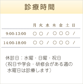 診療時間表